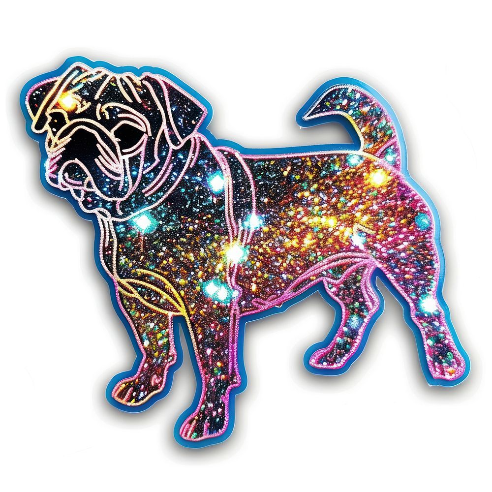 Glitter dog sticker accessories accessory animal.
