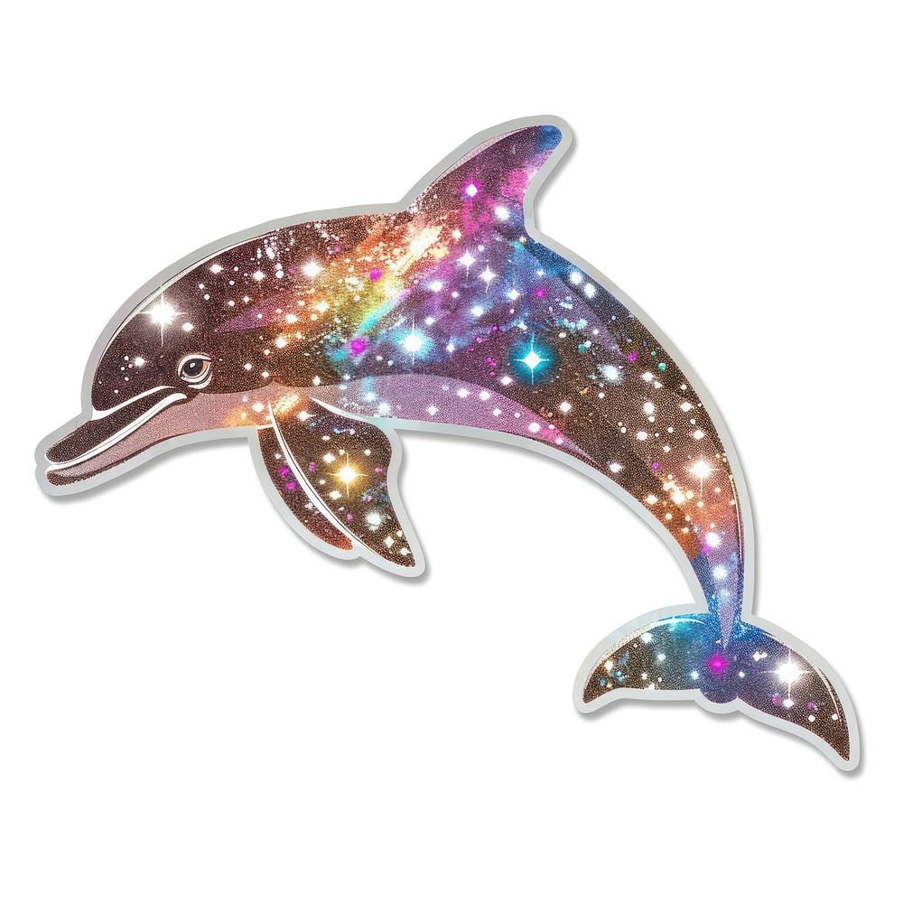 Glitter dolphin flat sticker accessories accessory jewelry.