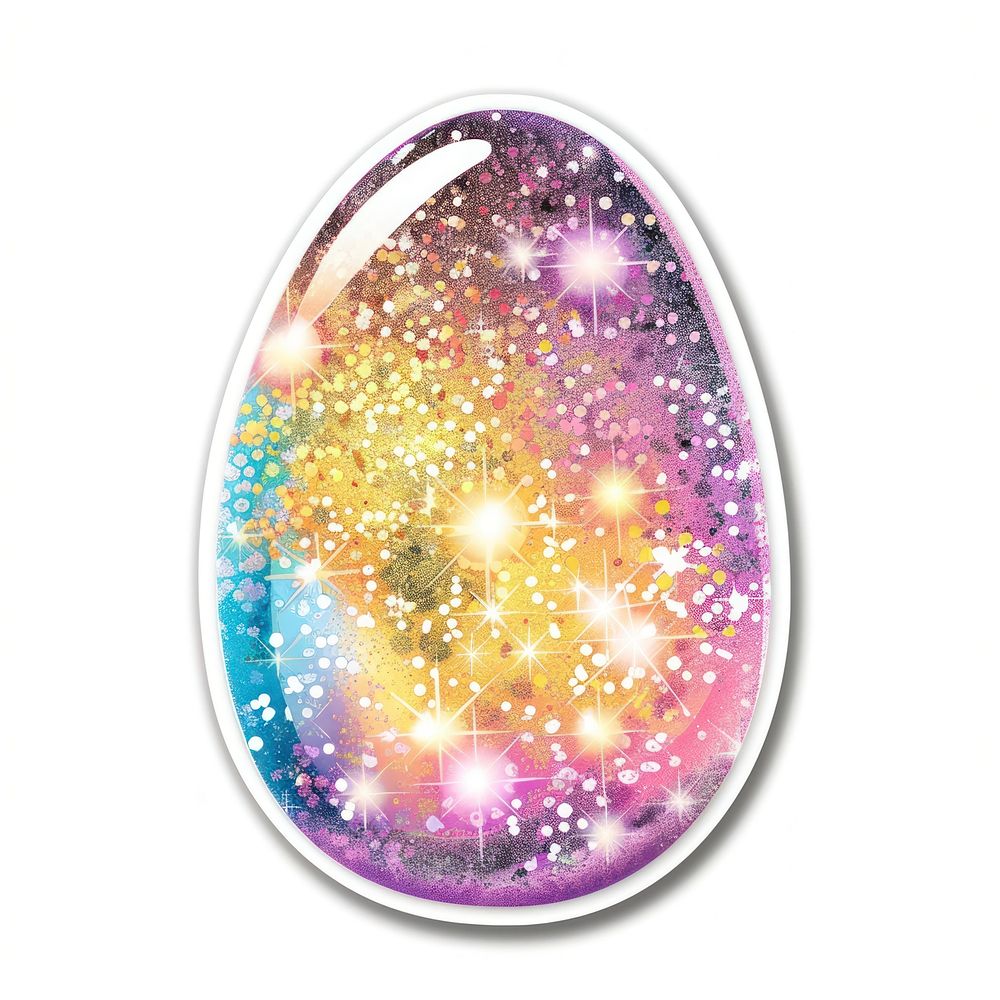 Glitter easter egg flat sticker accessories chandelier accessory.