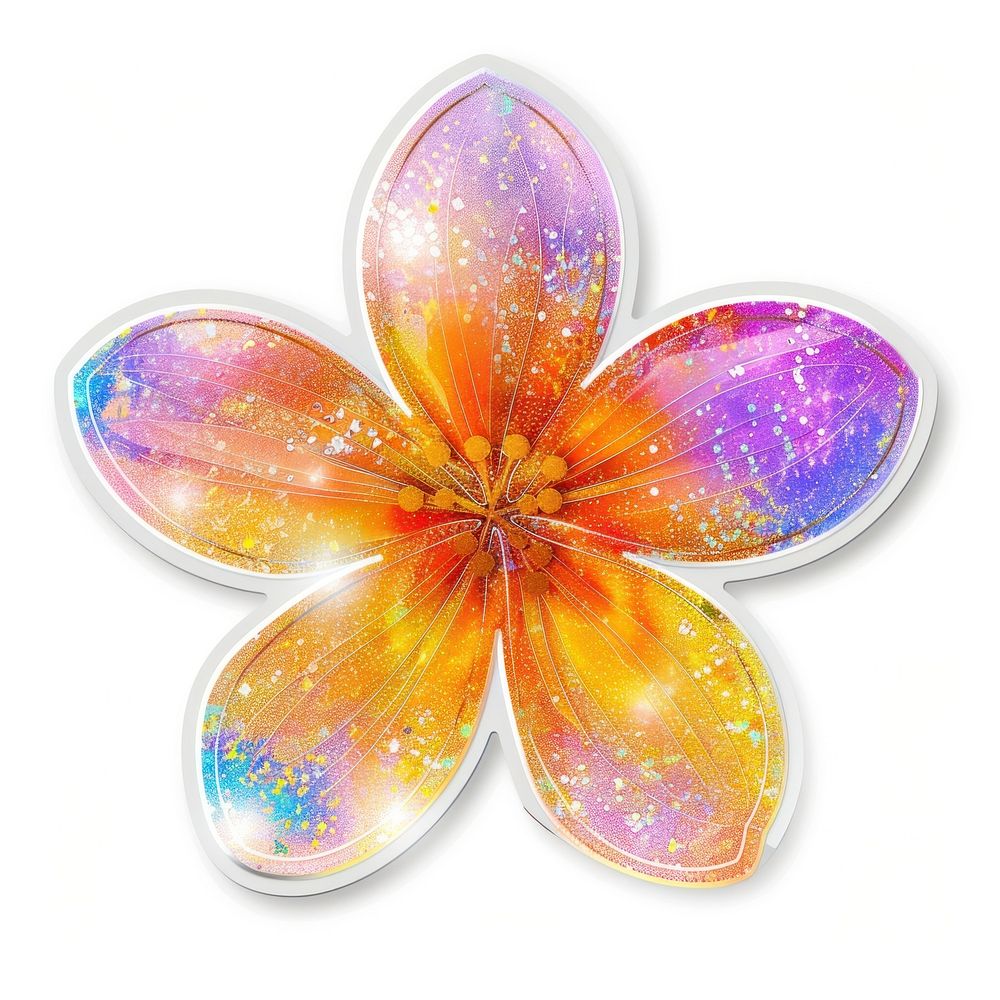 Glitter flower real sticker accessories accessory gemstone.