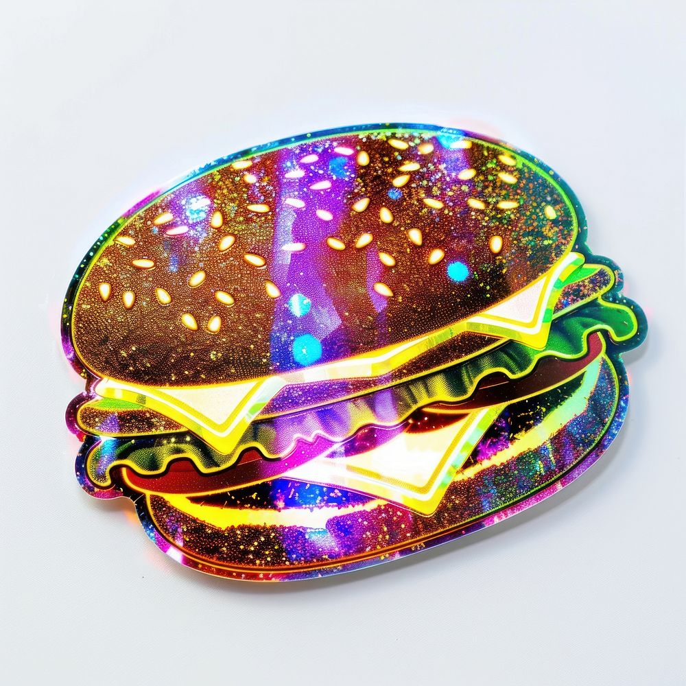 Glitter hamburger sticker accessories accessory ornament.