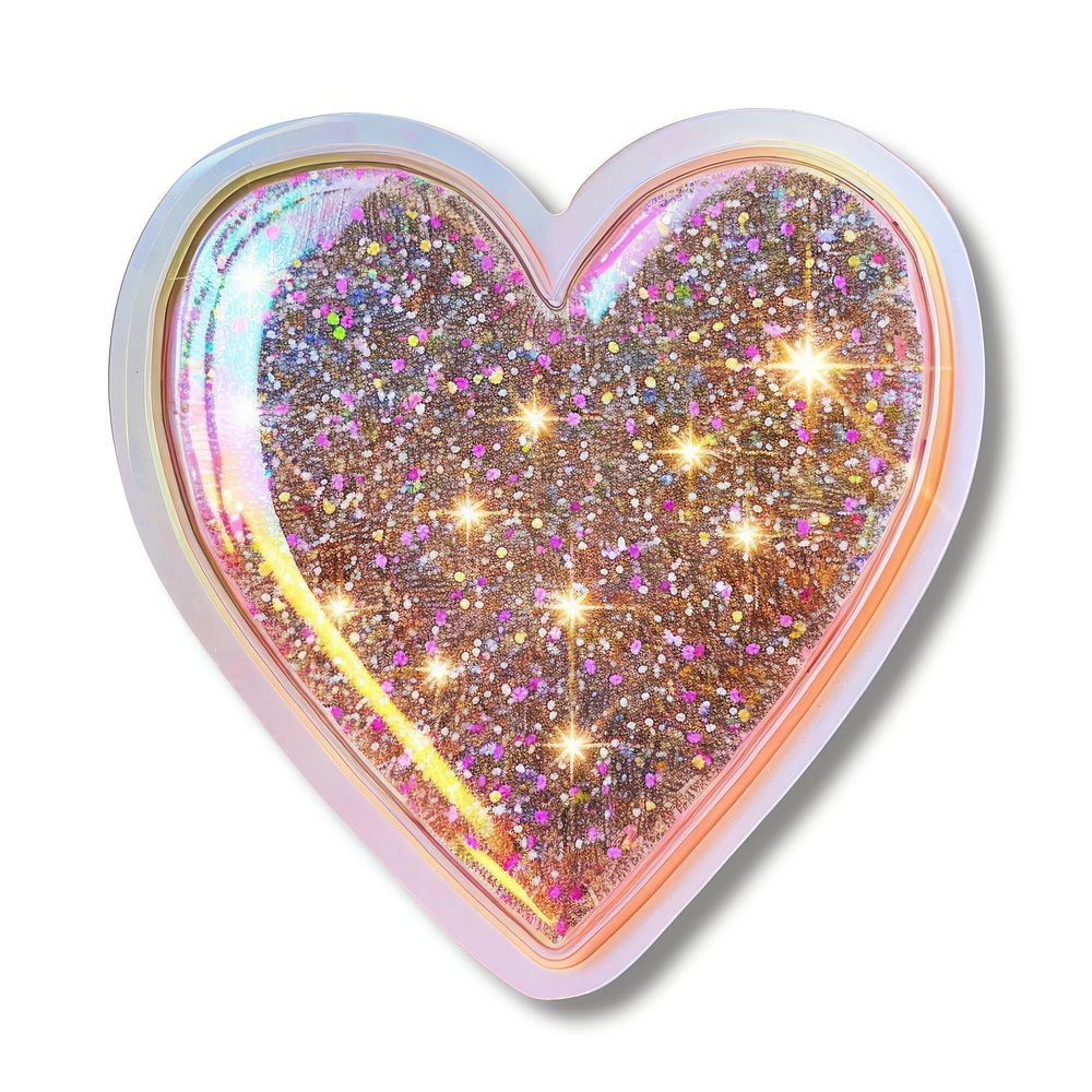 Glitter heart flat sticker accessories accessory jewelry.