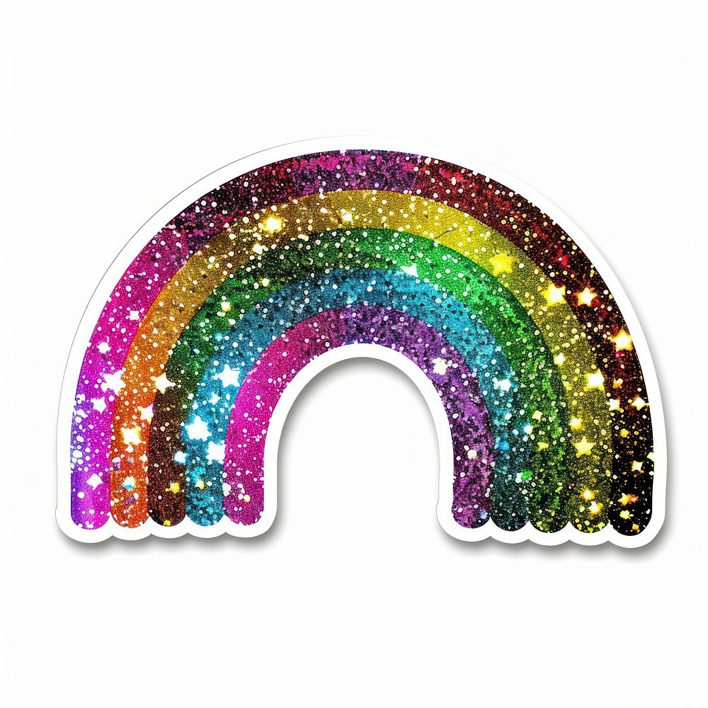 Glitter rainbow flat sticker accessories accessory gemstone.