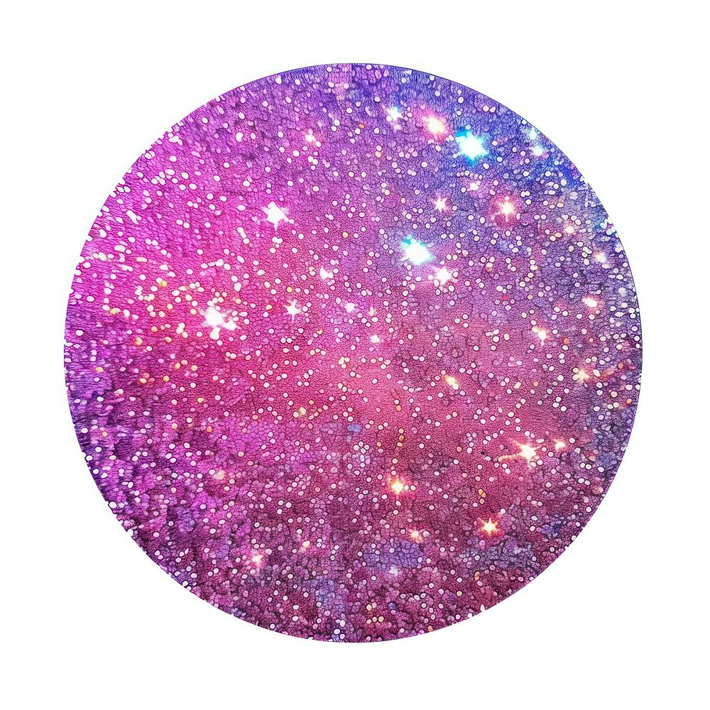 Glitter round shape sticker accessories accessory astronomy.
