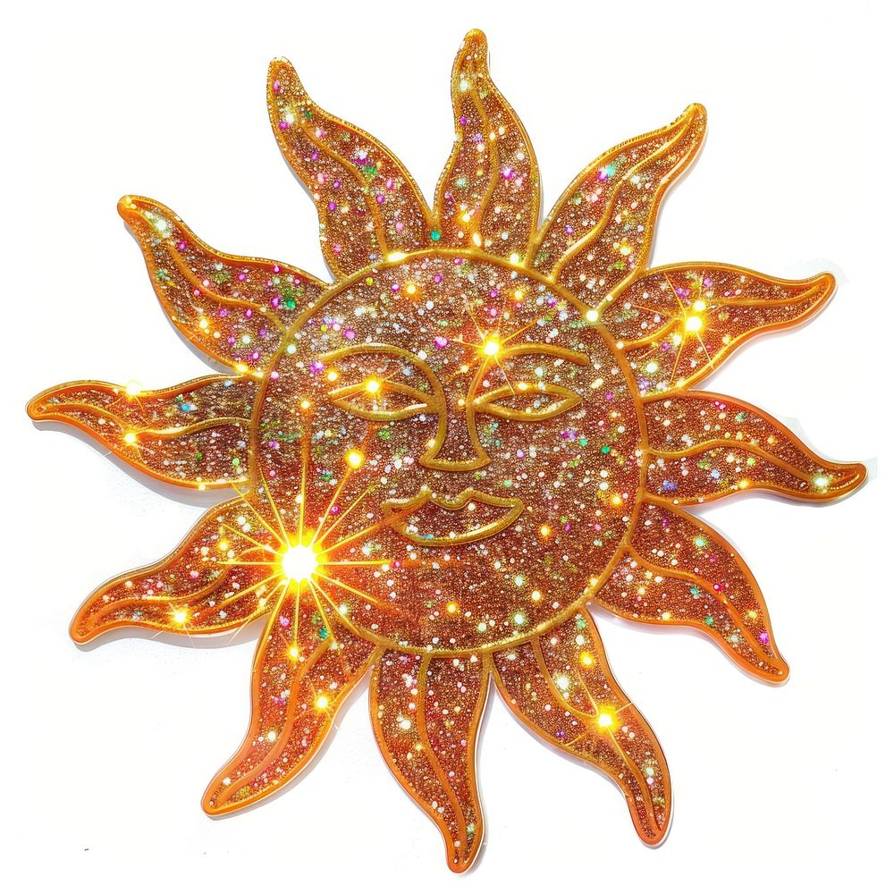 Glitter sun flat sticker accessories chandelier accessory.