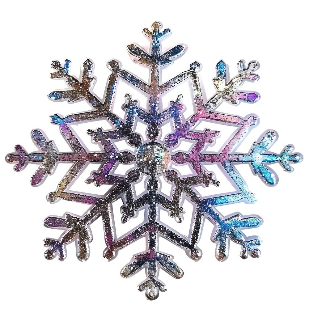 Glitter snowflake sticker accessories accessory outdoors.