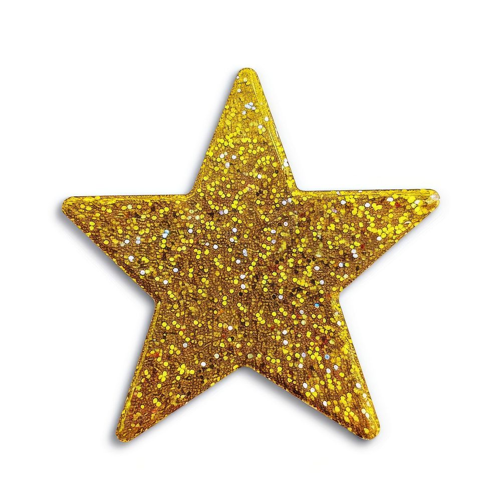 Glitter yellow star accessories accessory symbol.