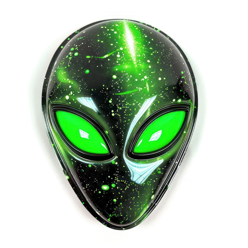 Green alien face accessories accessory gemstone.
