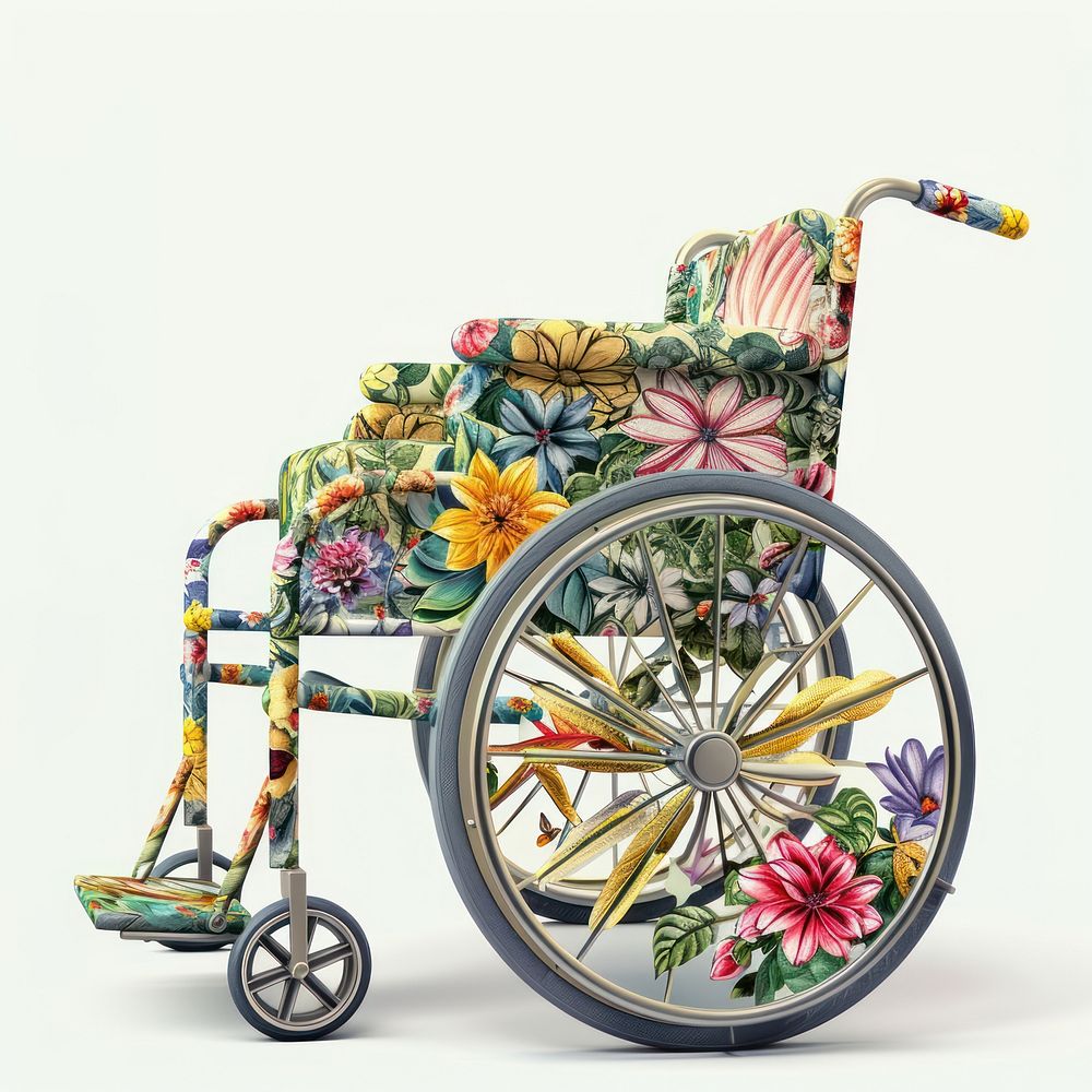 Flower Collage wheelchair transportation furniture e-scooter.