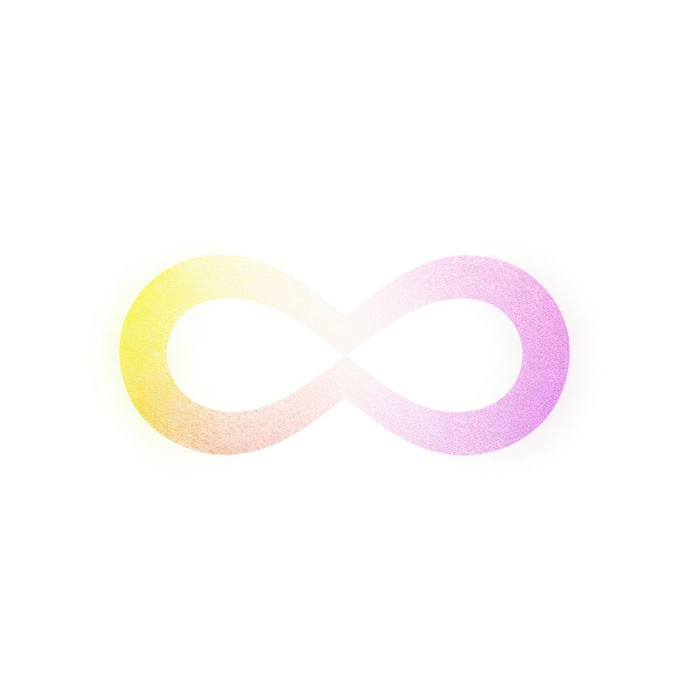 Rainbow infinity icon text symbol logo.