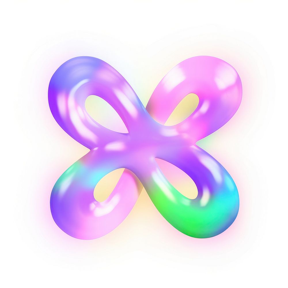 Infinity icon chandelier balloon purple.
