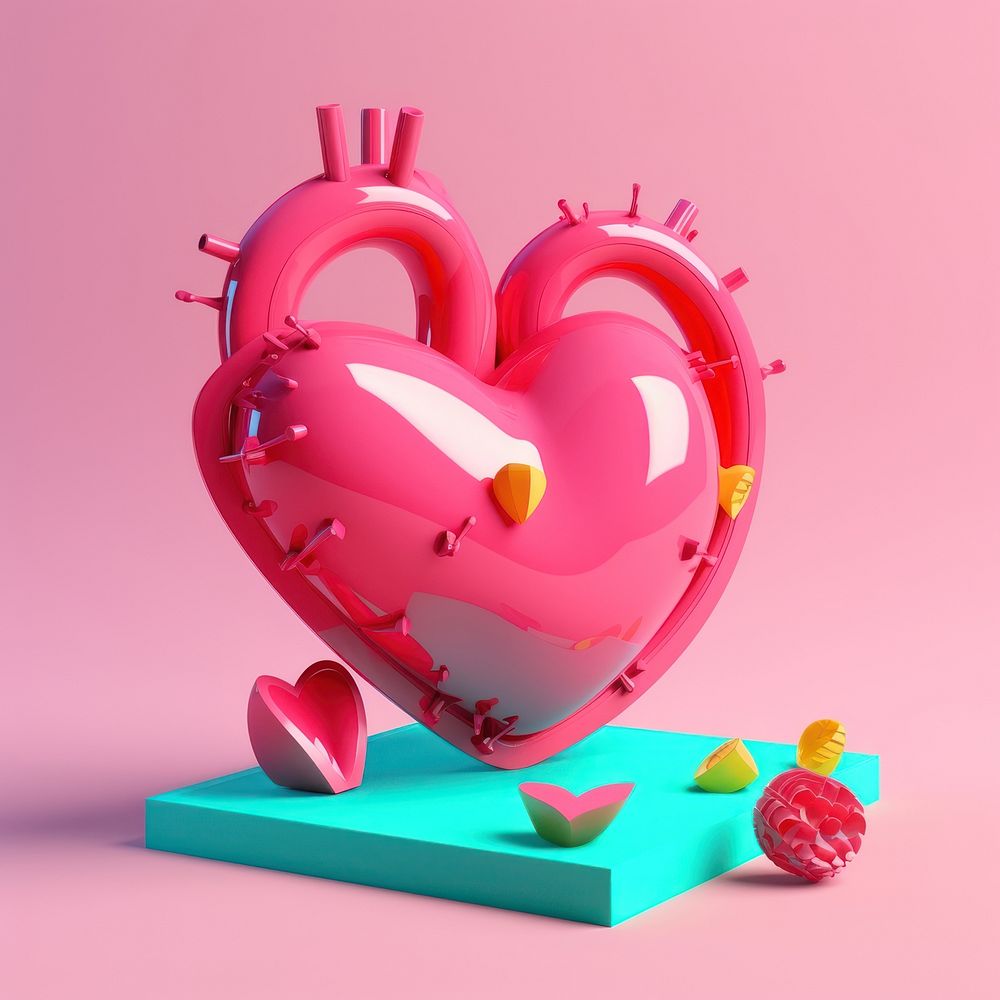 3d Surreal of a heart accessories accessory balloon.