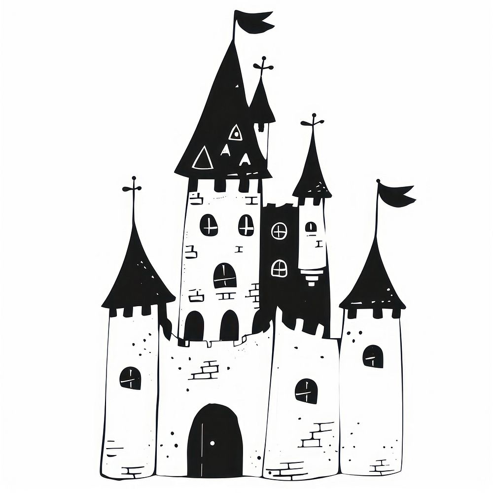 Castle art architecture illustrated.
