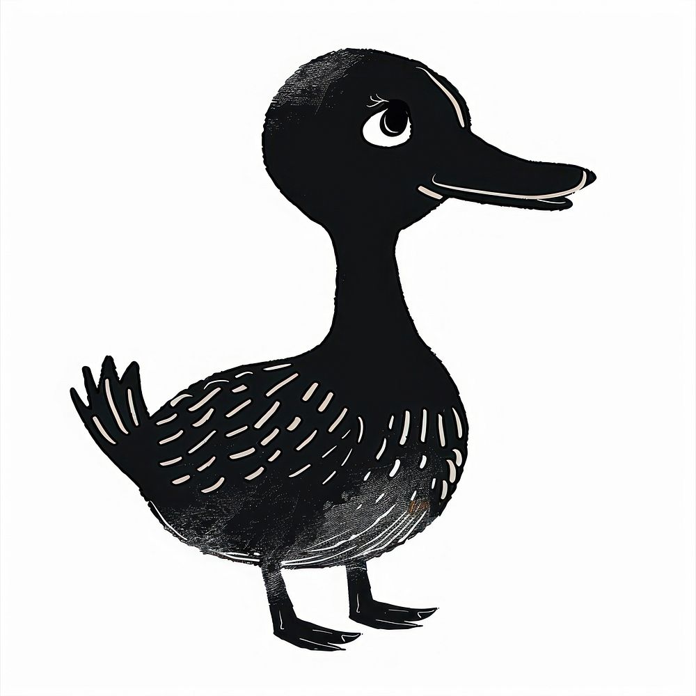 Duck anseriformes silhouette waterfowl.