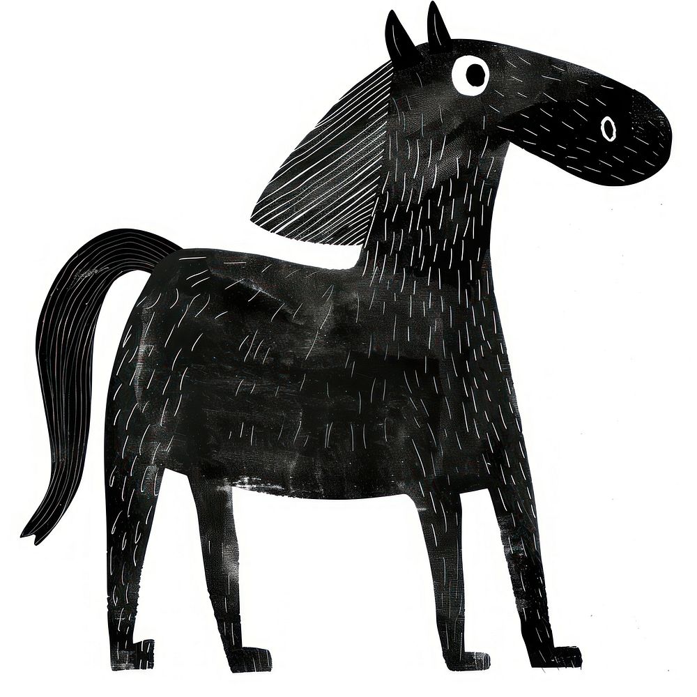 Horse art illustrated silhouette.