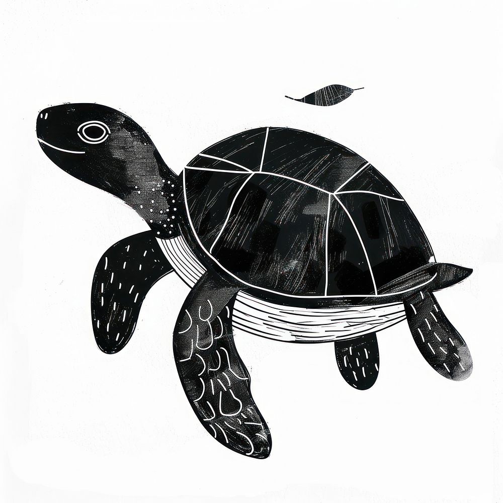 Turtle art illustrated tortoise.