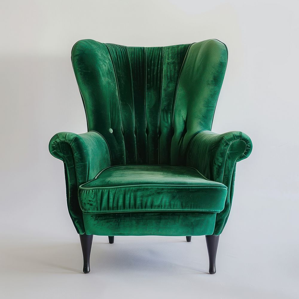 Green chair furniture armchair.