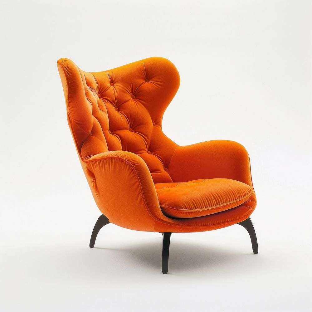 Orange chair furniture armchair.