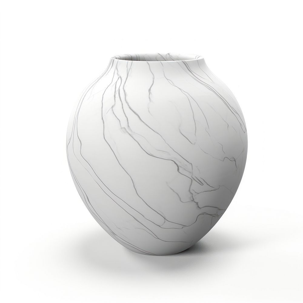 Abstract shape marble pot porcelain pottery vase.