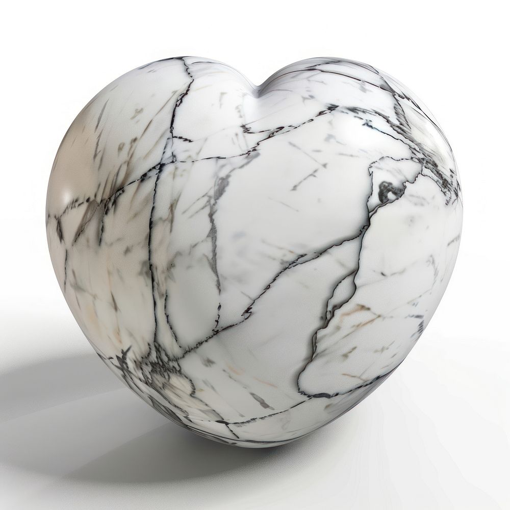 Marble heart form porcelain astronomy outdoors.