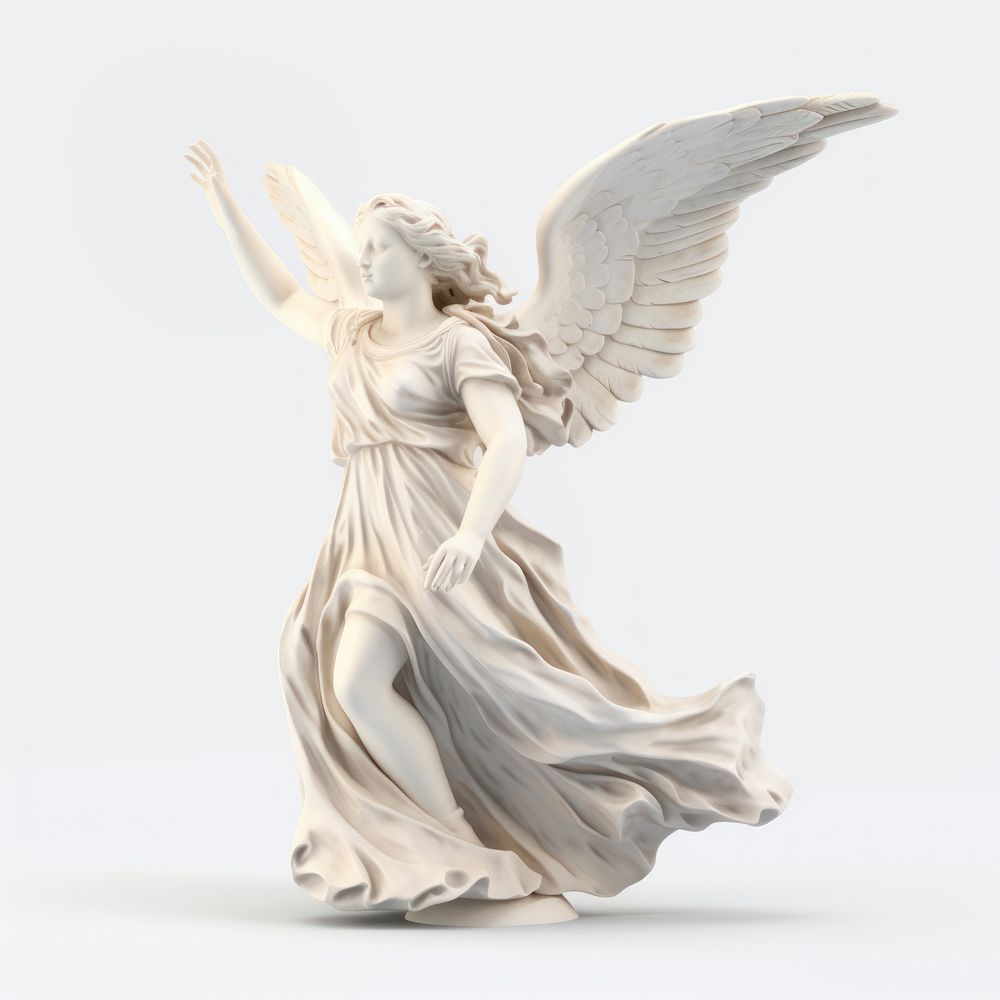 Marble angel sculpture archangel figurine wedding.