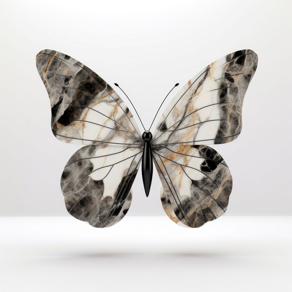 Marble Butterfly sculpture butterfly invertebrate animal.