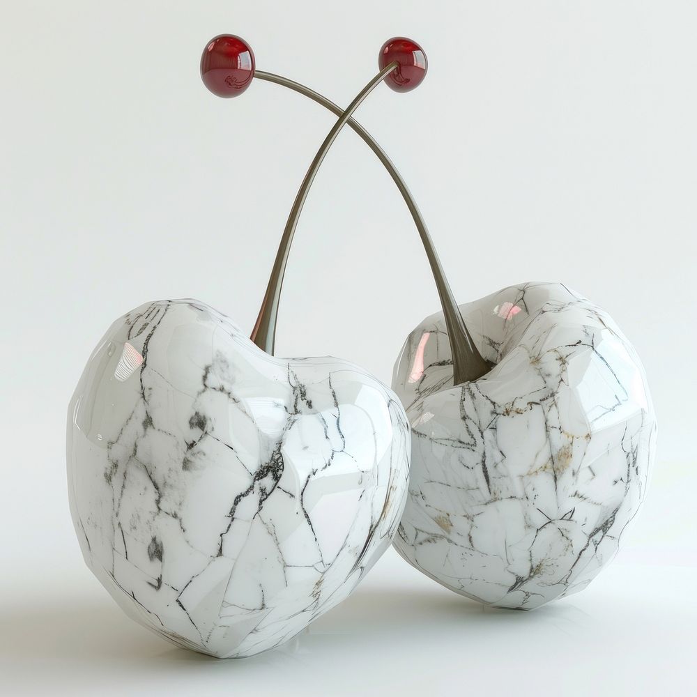 Marble cherry sculpture porcelain football pottery.
