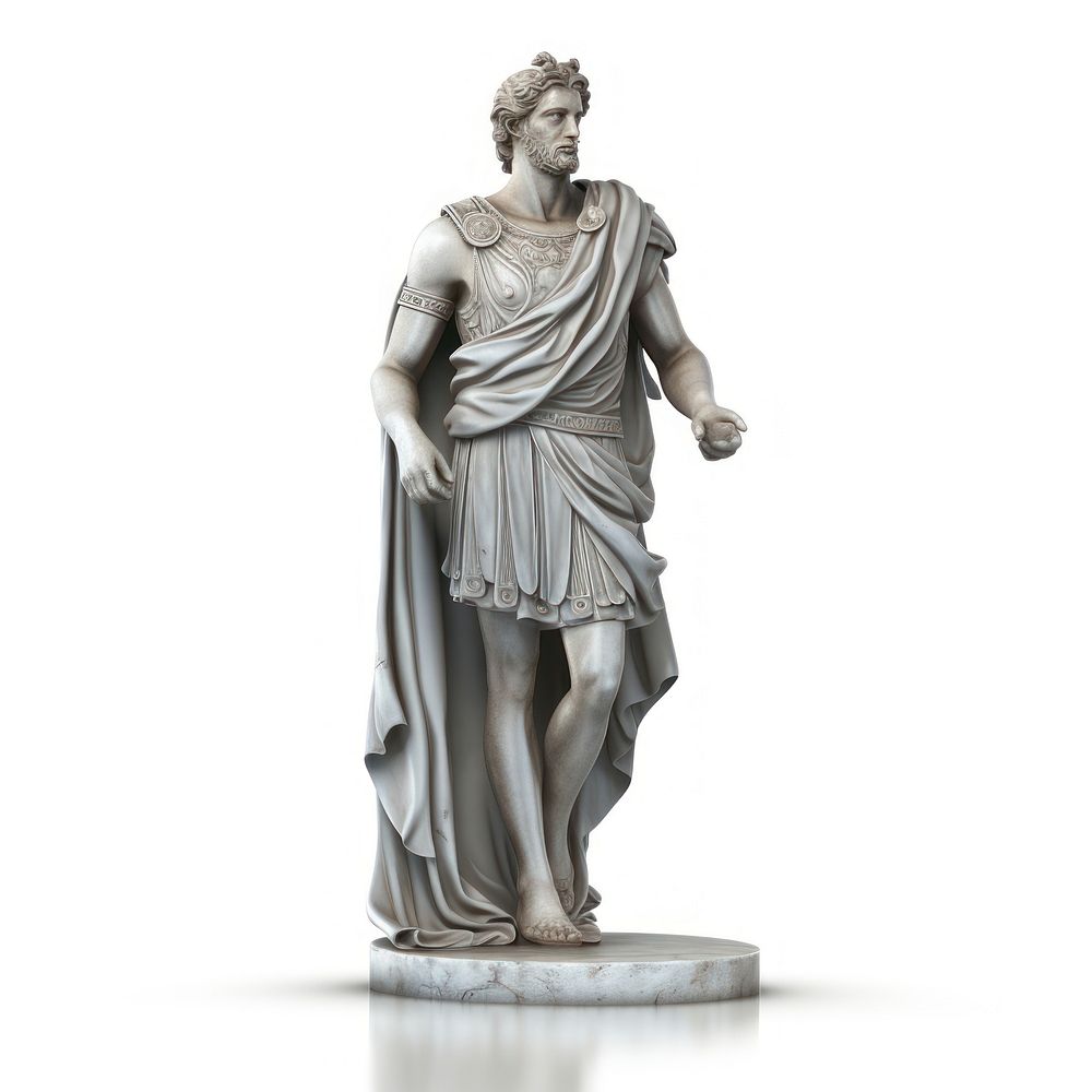 Marble greek man sculpture figurine person statue.