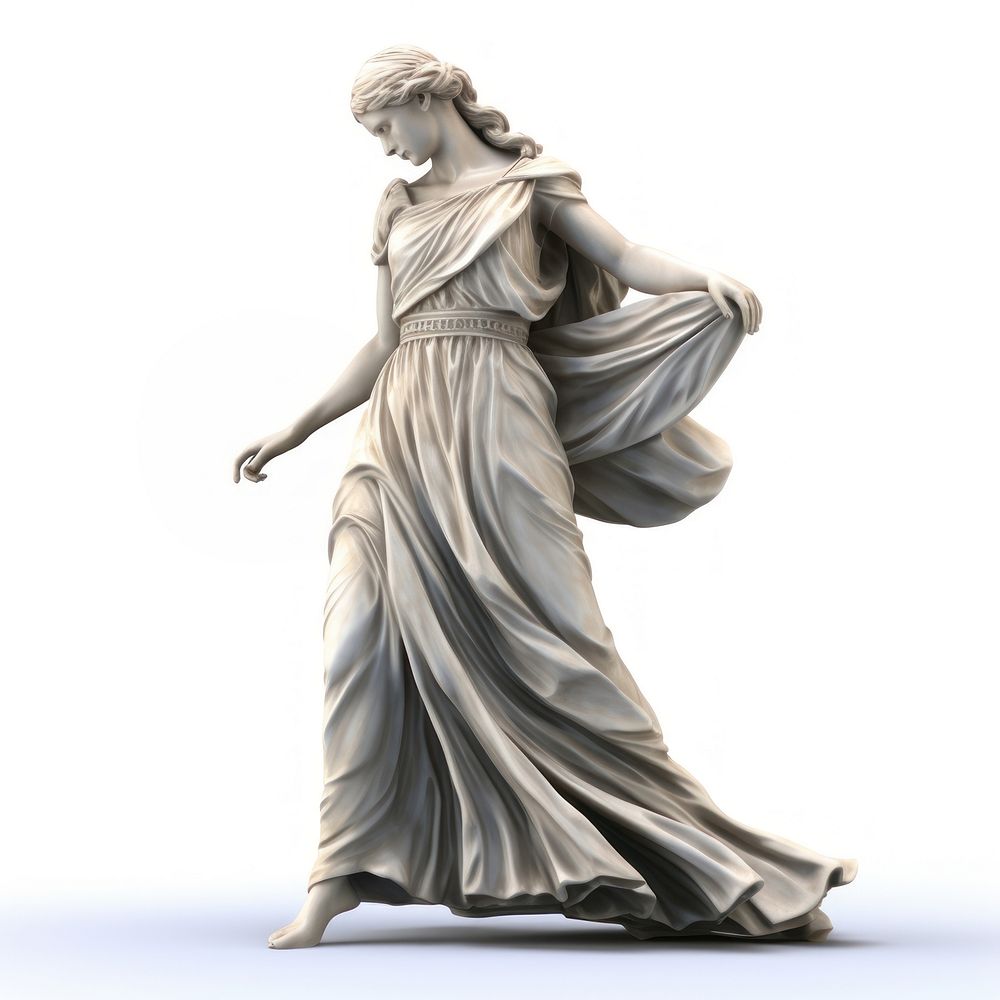 Marble greek woman sculpture figurine female person.