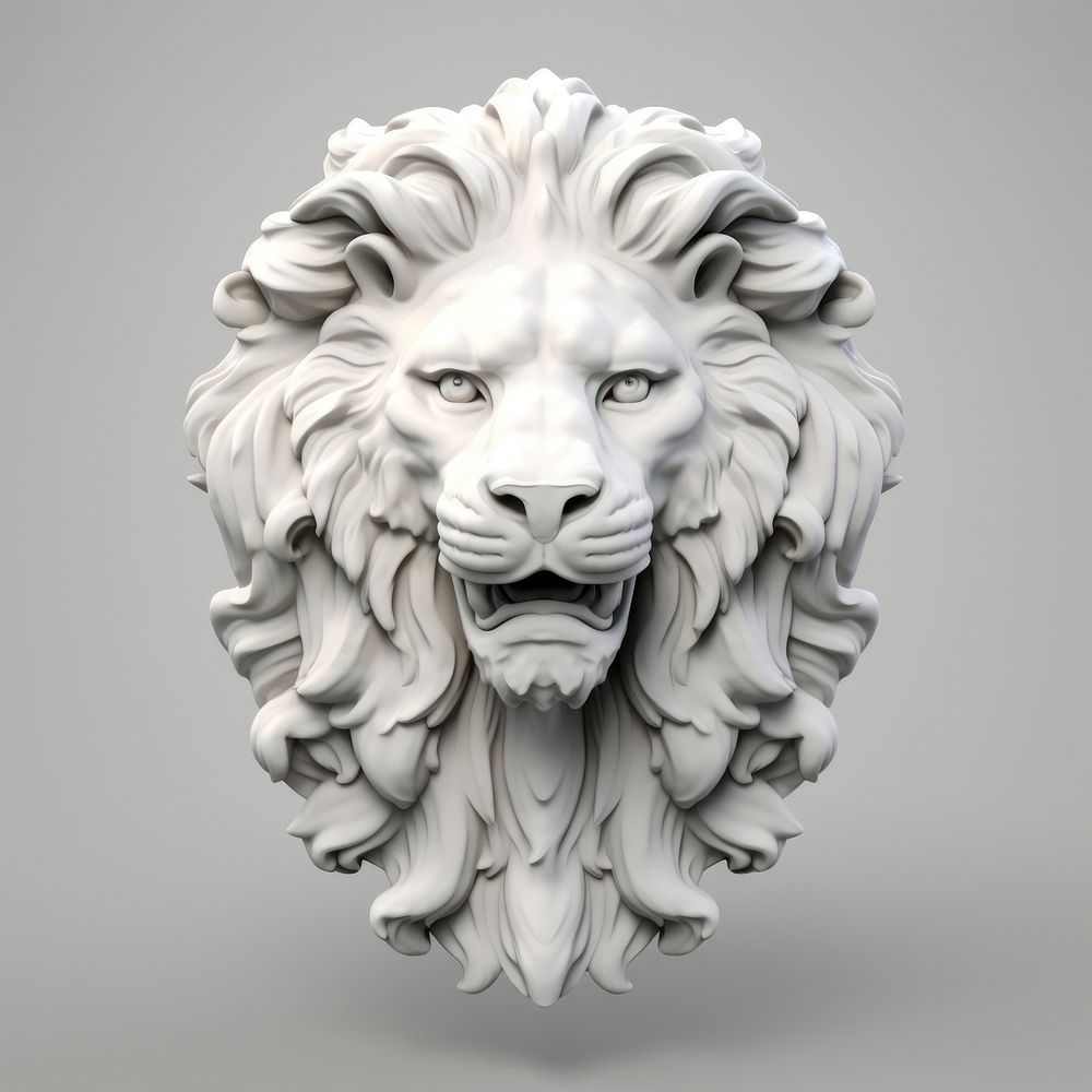 Marble lion head sculpture photography accessories accessory.