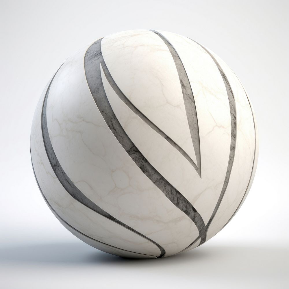 Marble sphere form porcelain astronomy football.