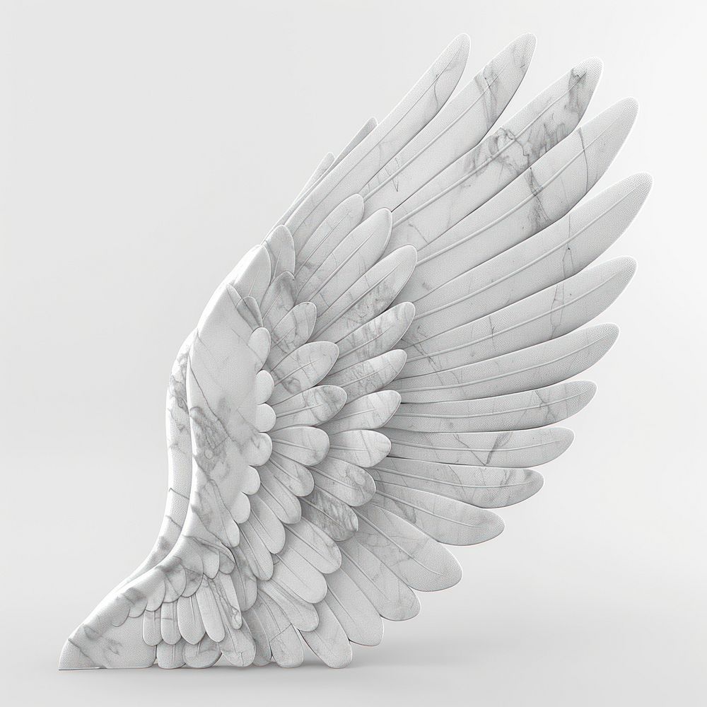 Marble wing sculpture white illustrated | Free Photo Illustration ...