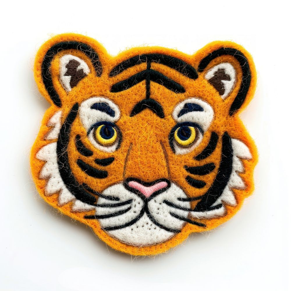 Felt stickers of a single tiger accessories accessory wildlife.