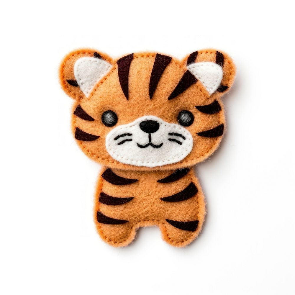 Felt stickers of a single tiger confectionery accessories accessory.