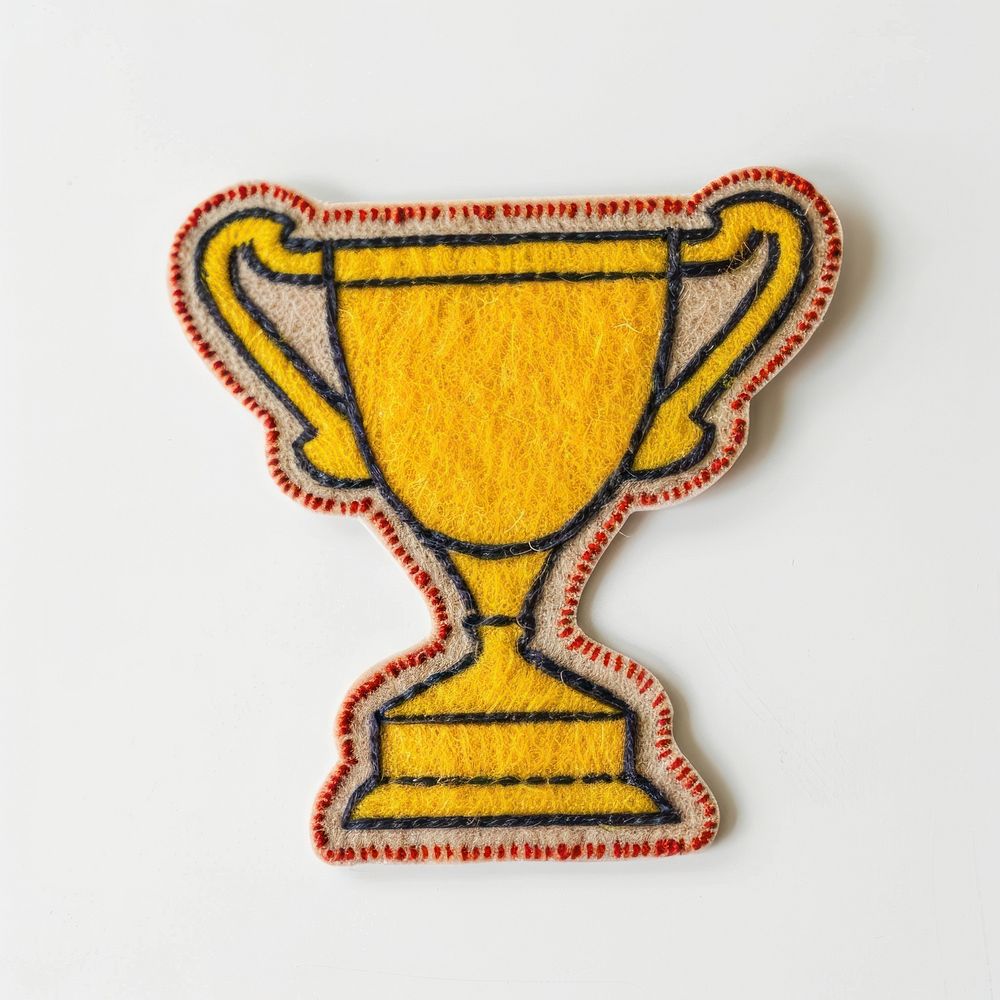 Felt stickers of a single trophy reptile animal snake.