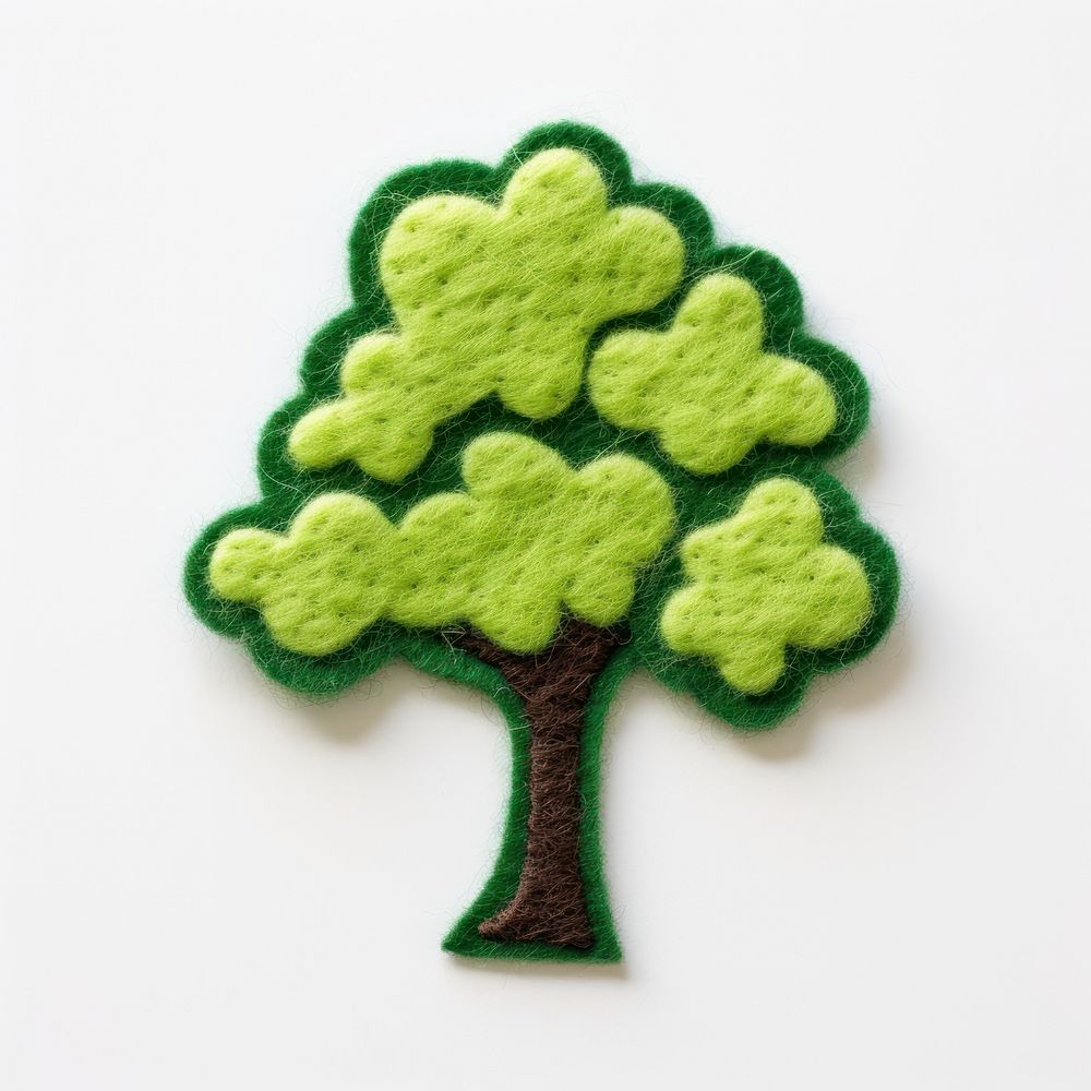 Felt stickers of a single tree symbol accessories accessory.