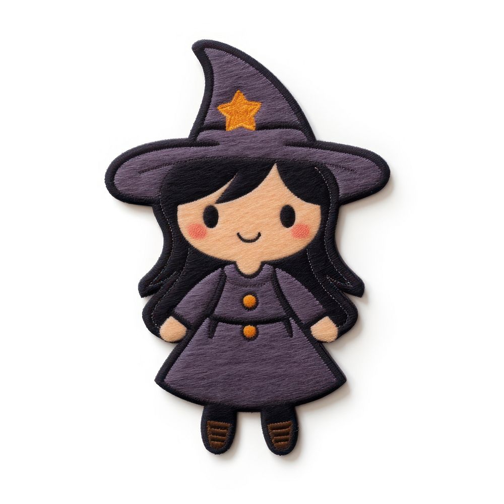 Felt stickers of a single witch confectionery accessories accessory.