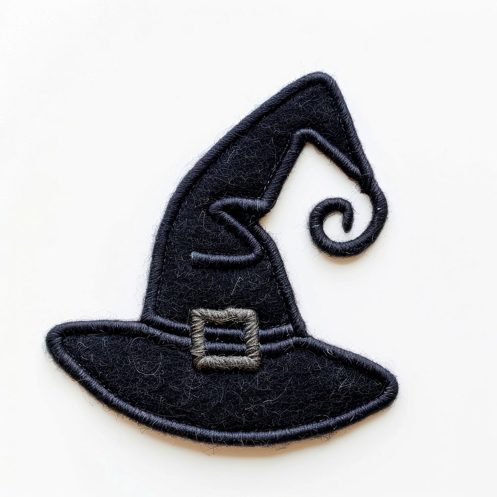 Felt stickers of a single witch hat symbol accessories sweatshirt.