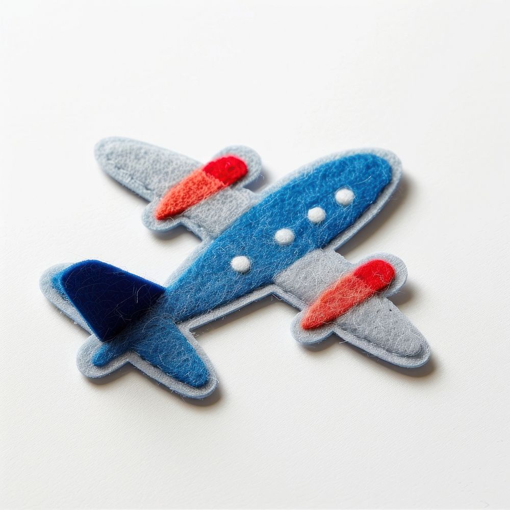 Felt stickers of a single airplane accessories accessory applique.