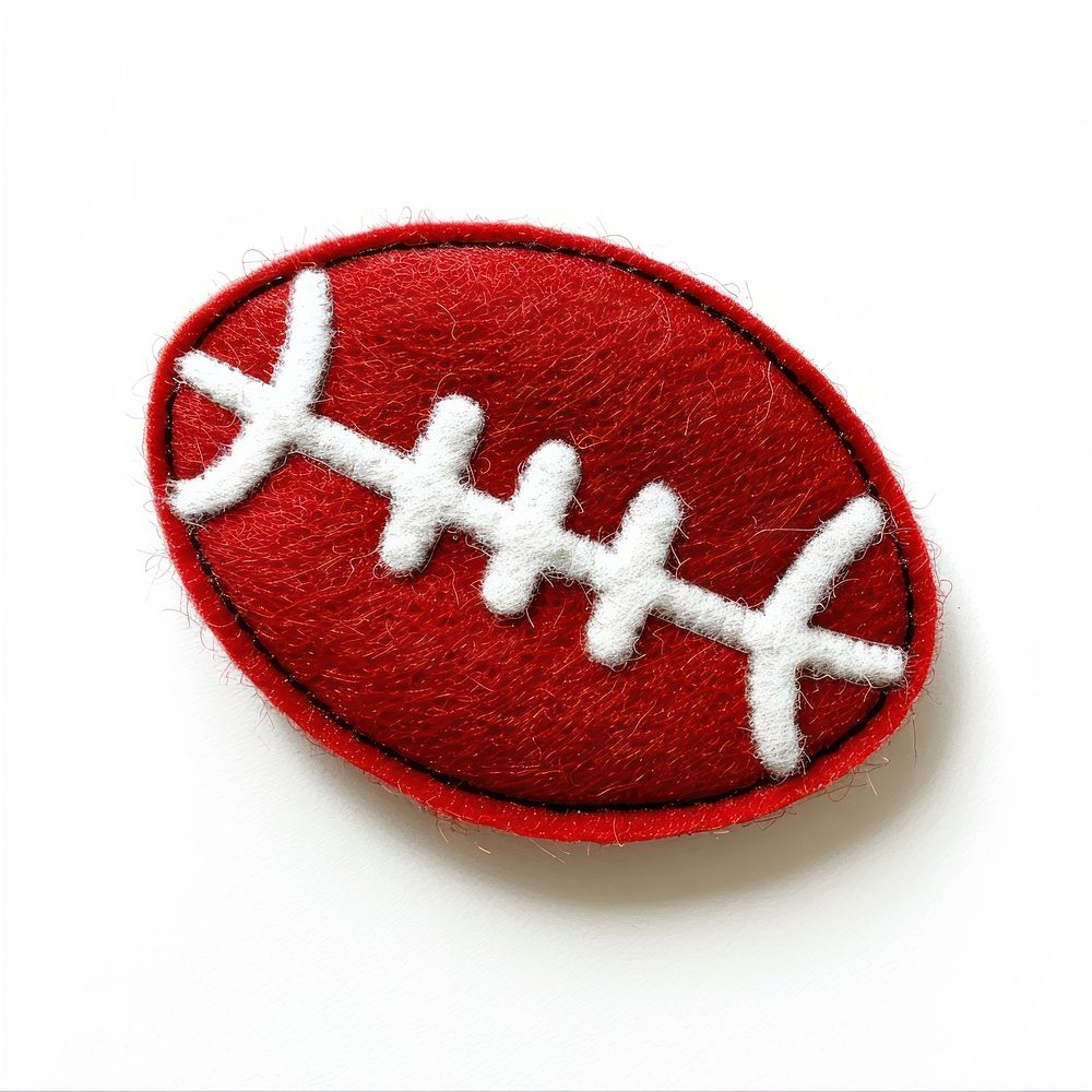 Felt stickers of a single american football ball symbol accessories accessory.