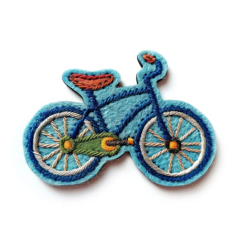 Felt stickers of a single bicycle accessories embroidery accessory.