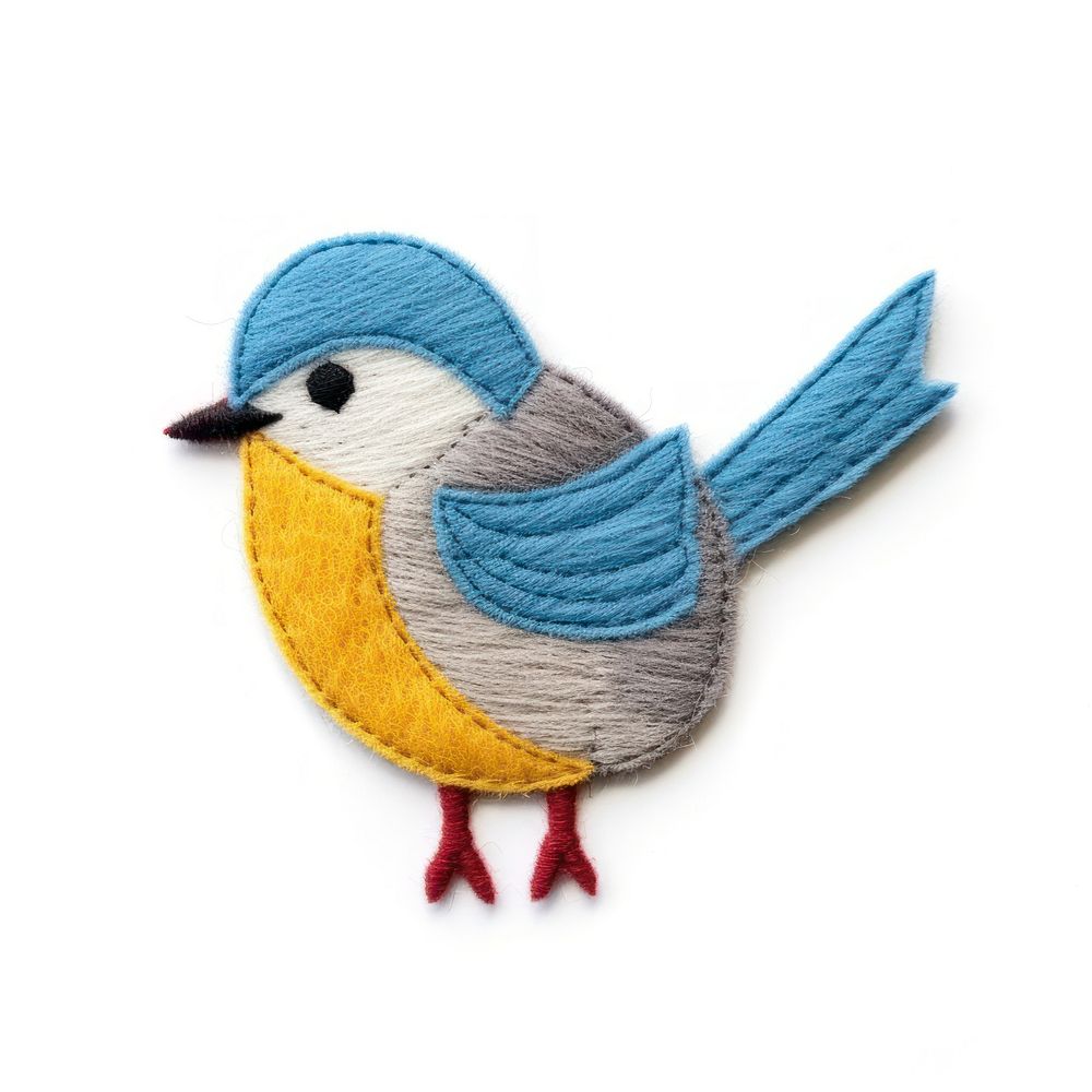 Felt stickers of a single bird accessories embroidery accessory.