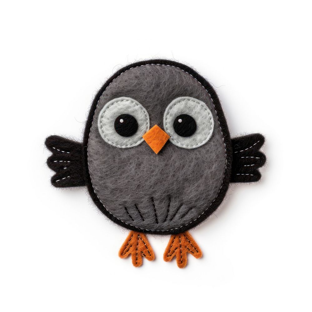 Felt stickers of a single bird accessories accessory outdoors.