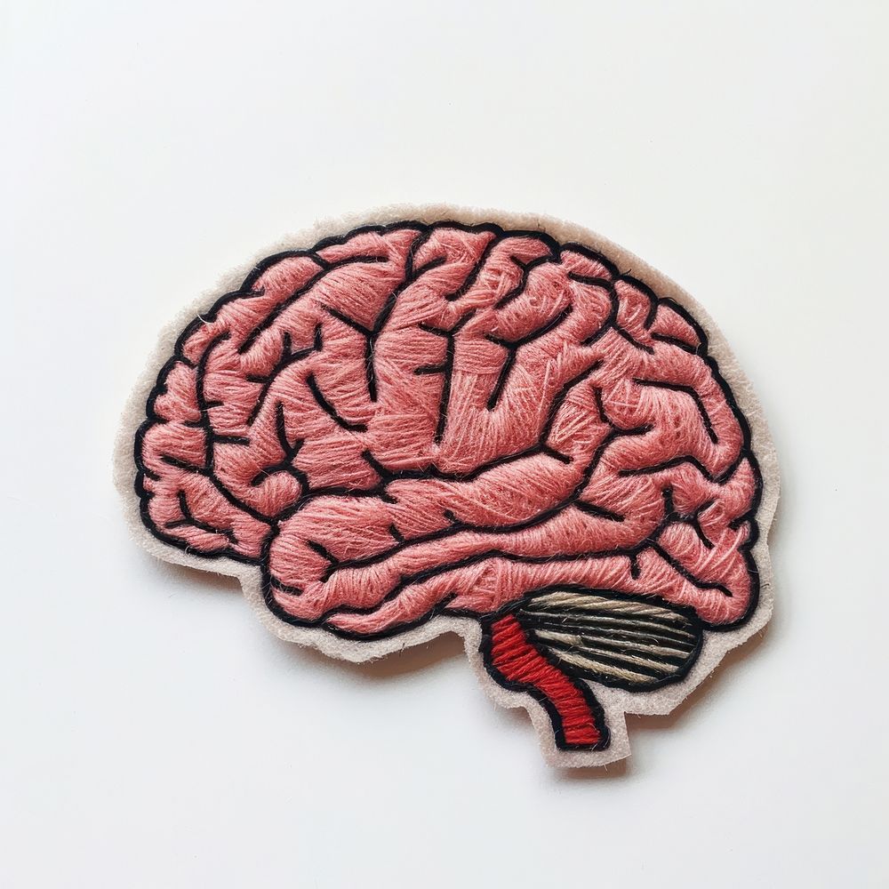 Felt stickers of a single brain accessories embroidery accessory.
