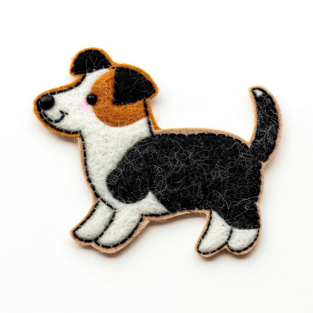 Felt stickers of a single dog accessories accessory applique.