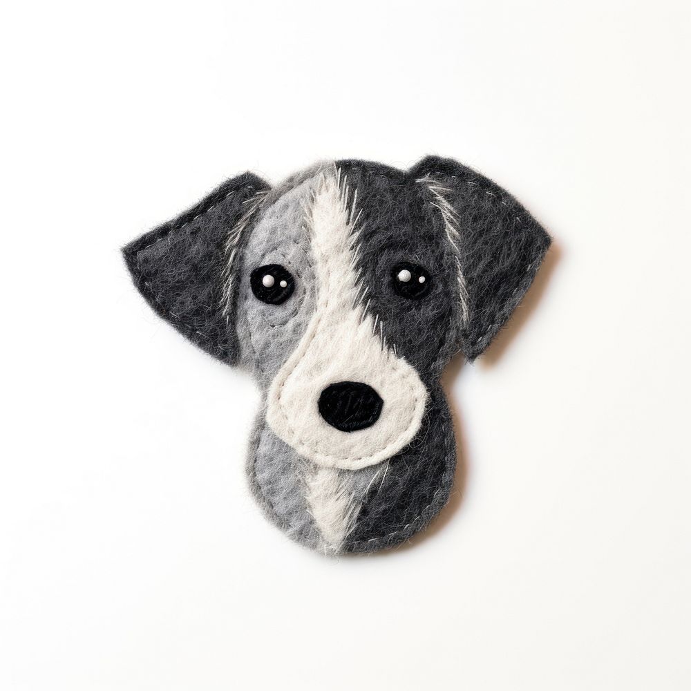 Felt stickers of a single dog accessories accessory animal.