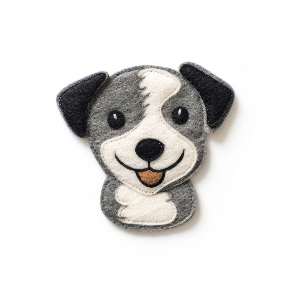 Felt stickers of a single dog accessories accessory wildlife.