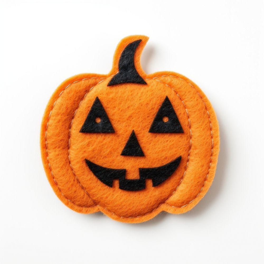 Felt stickers of a single halloween pumpkin accessories accessory jewelry.
