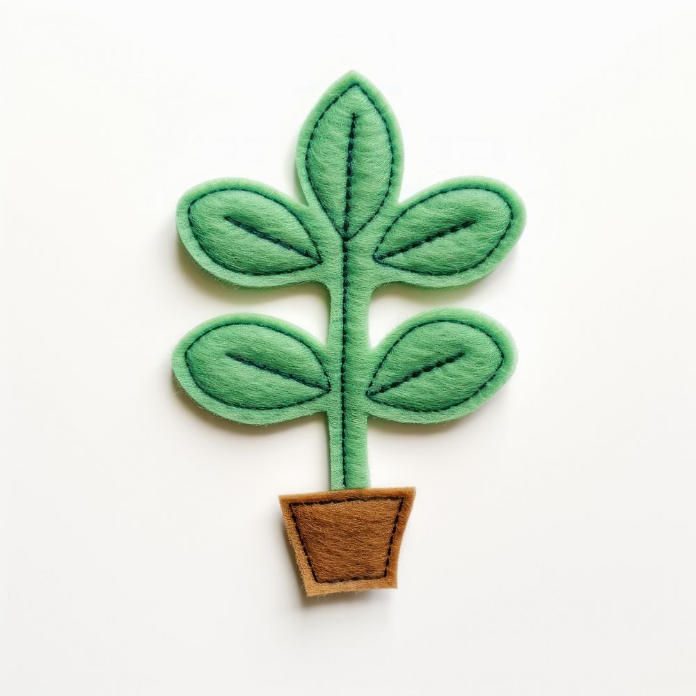 Felt stickers of a single plant confectionery accessories embroidery.