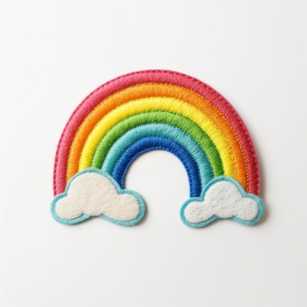 Felt stickers of a single rainbow accessories accessory clothing.